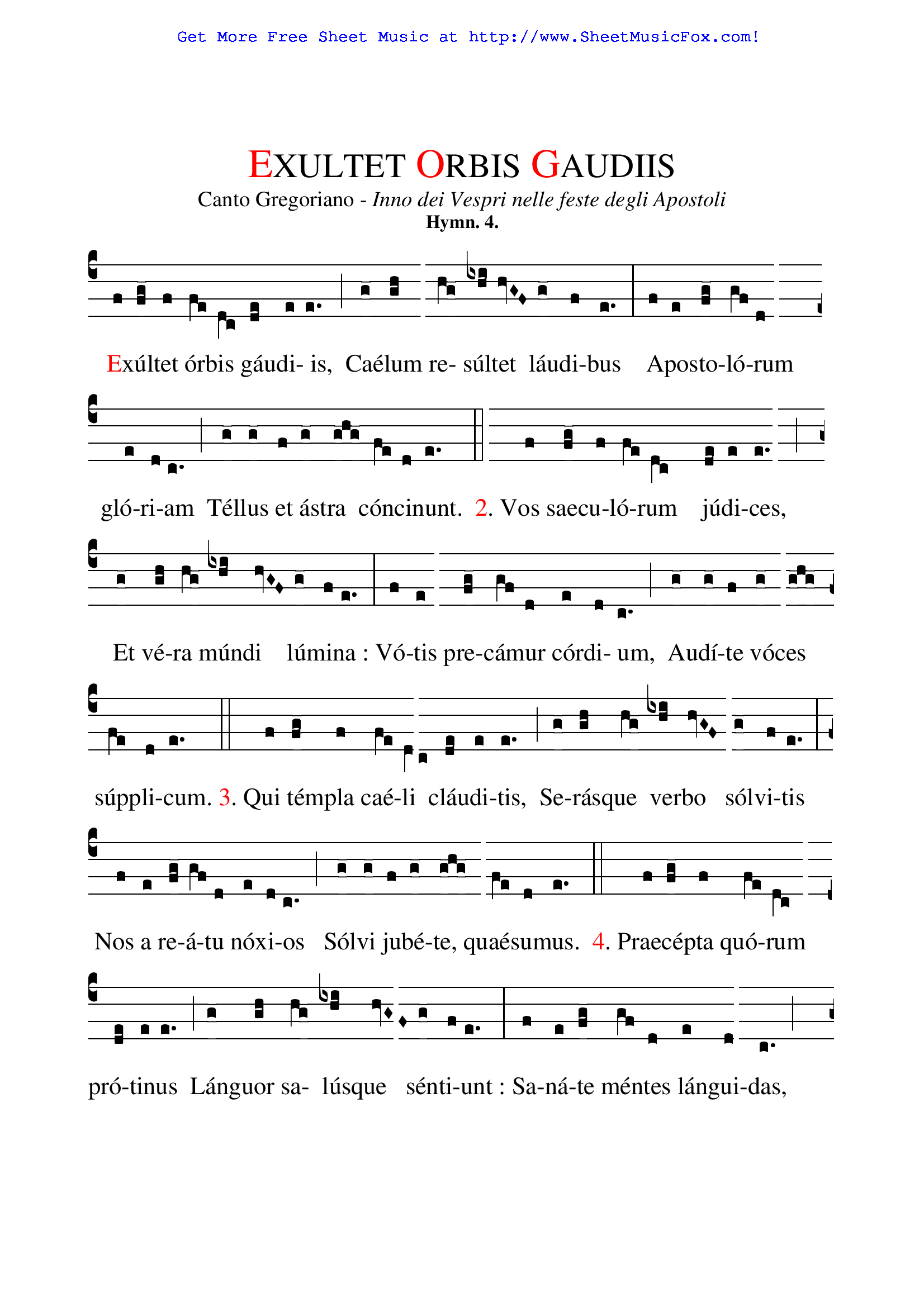 Gregorian chant sheet music free