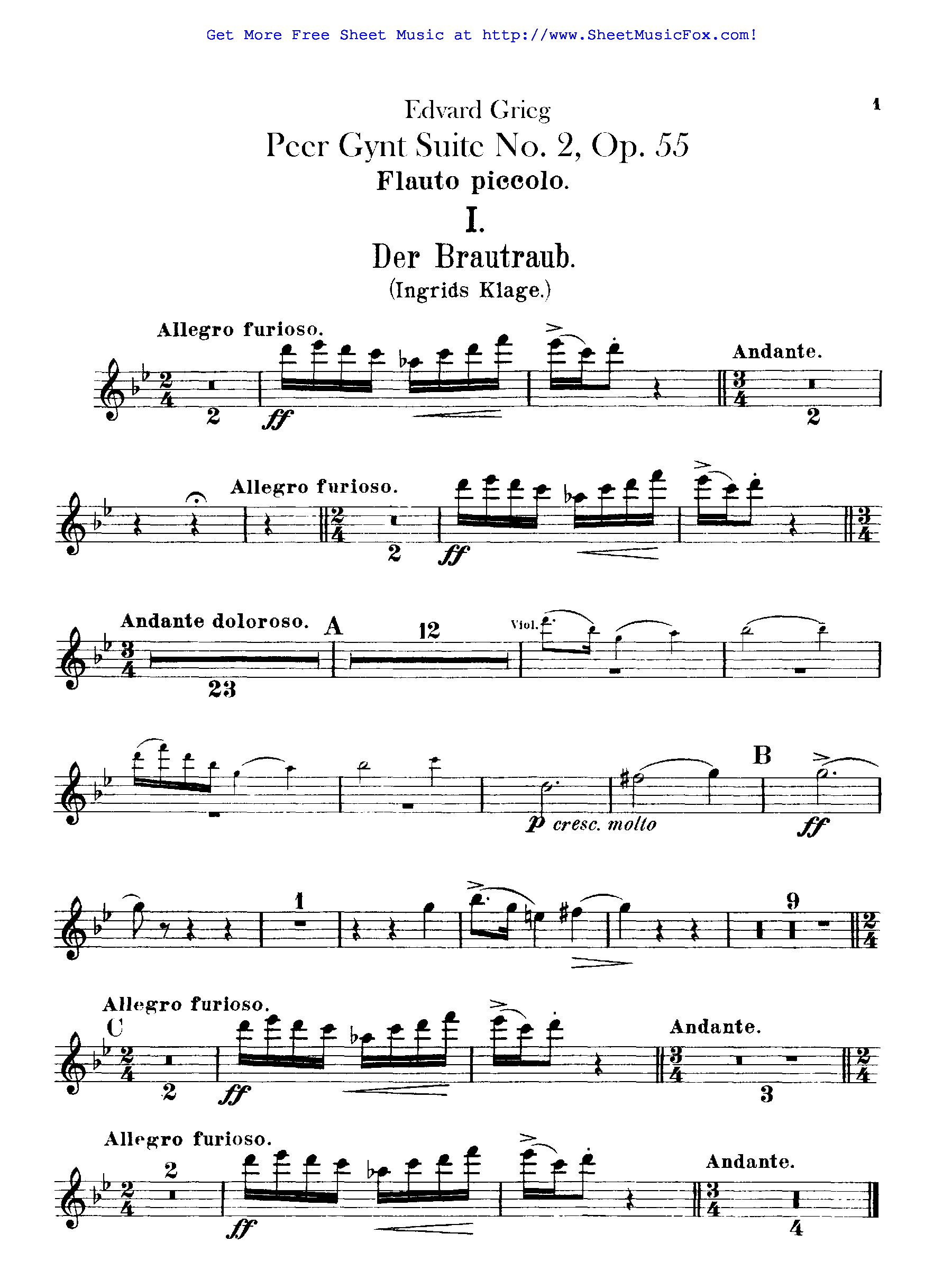 Furioso sheet music free