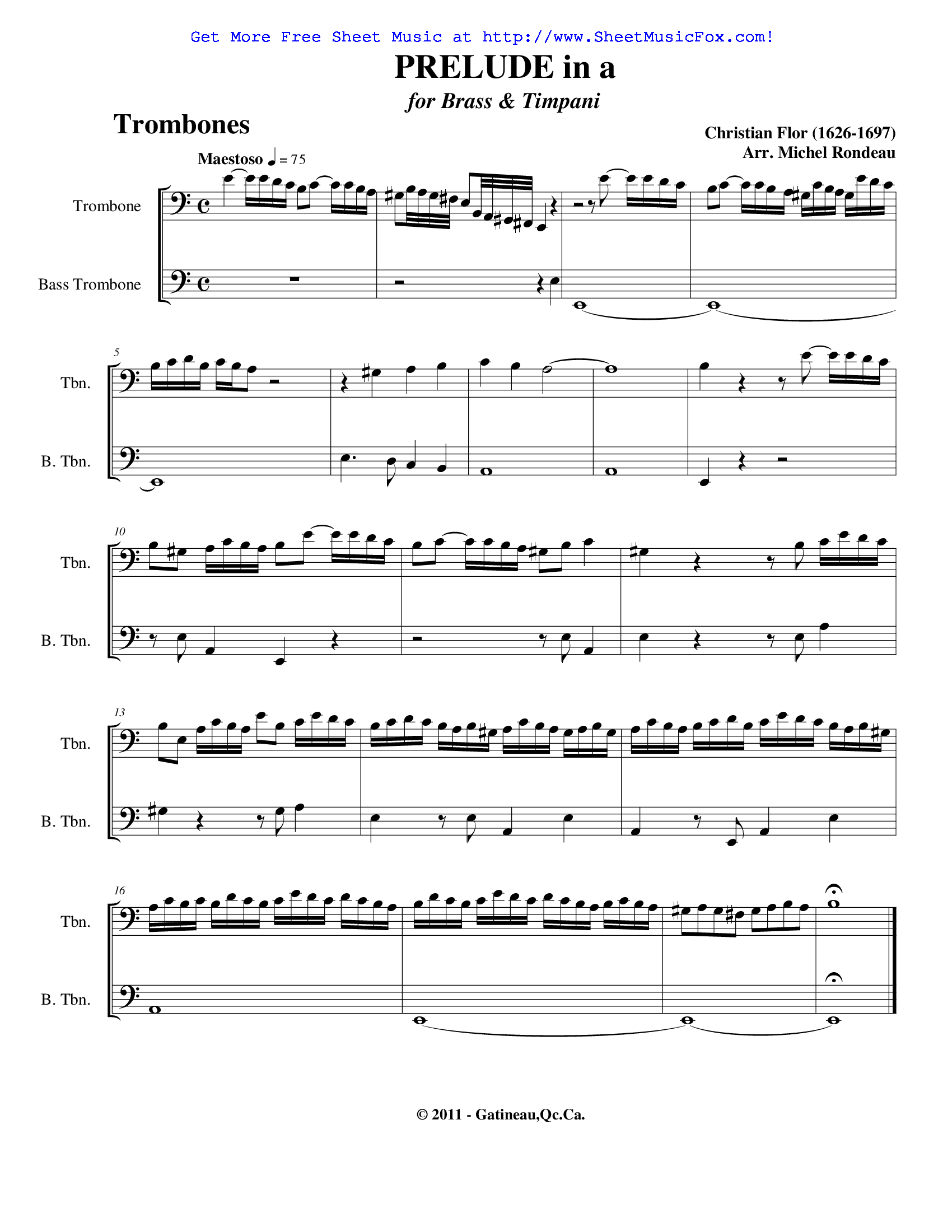 Free sheet music for Prelude in C major (Flor, Christian