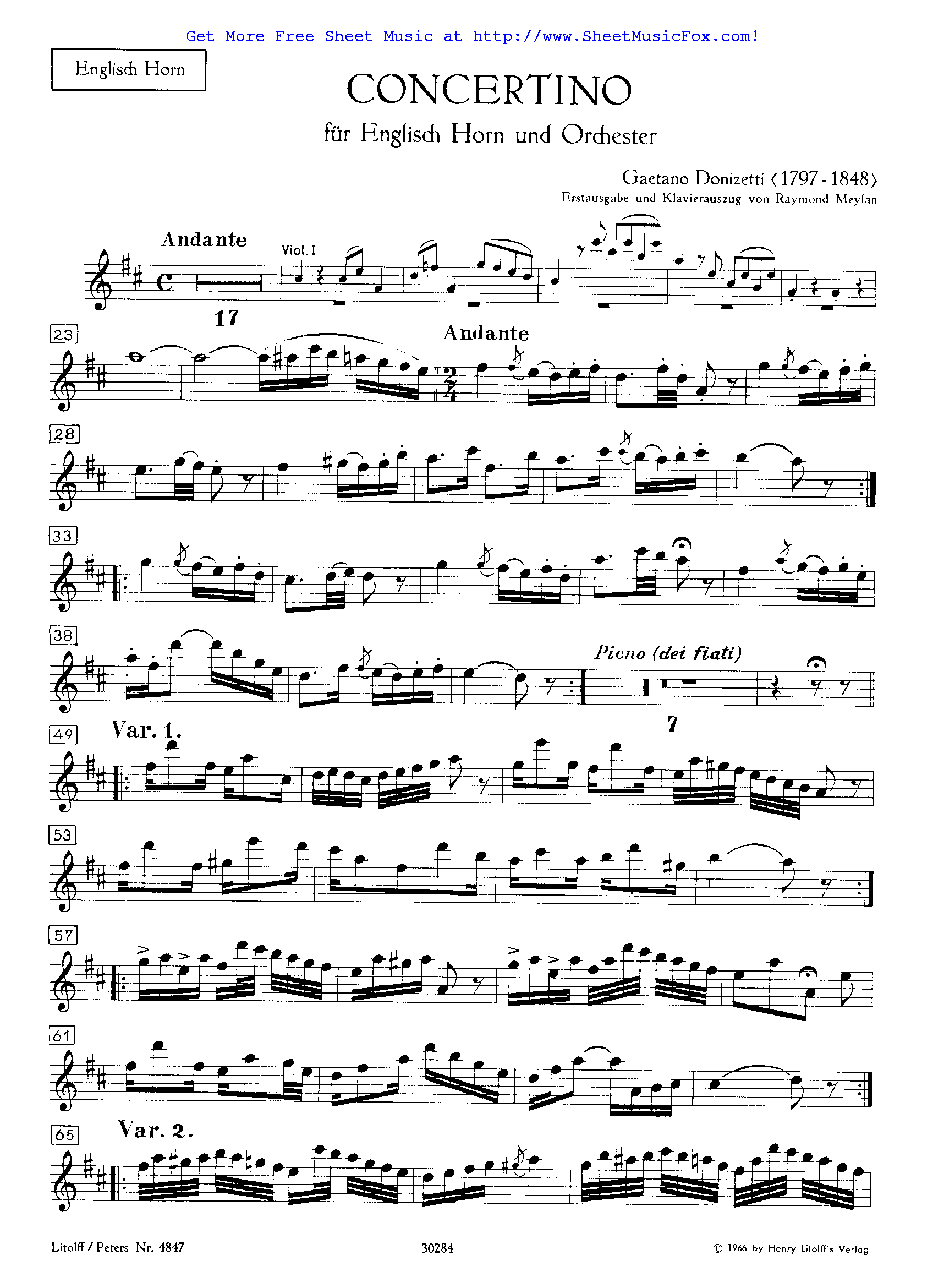 Donizetti Concertino Pdf